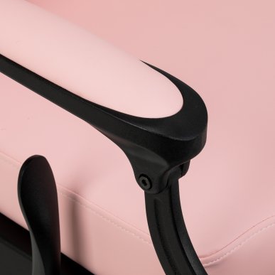 Barberstoel Gabbiano President roze en zwart voor professionele kapsalons, barbershops en comfortabele klantenpositionering