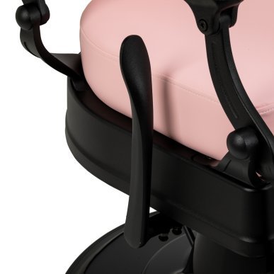 Barberstoel Gabbiano President roze en zwart voor professionele kapsalons, barbershops en comfortabele klantenpositionering