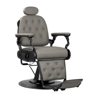 Barber chair Gabbiano Francesco grey with a black base