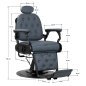 Barberstoel Gabbiano Francesco grafiet met geborsteld frame voor professionele kapsalon en barbershop, tweede categorie Barberstoel Gabbiano Francesco grafiet met geborsteld frame voor professionele kapsalon en barbershop, tweede categorie
