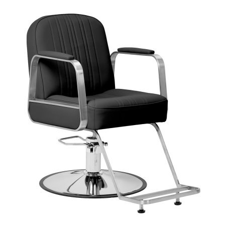 Professionele kappersstoel Gabbiano Acri zwart voor kapsalon, barber en beauty studio, professionele saloninrichting