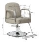 Professionele kappersstoel Gabbiano Acri beige voor comfortabel werken in een kapsalon, barbershop en beautystudio Professionele kappersstoel Gabbiano Acri beige voor comfortabel werken in een kapsalon, barbershop en beautystudio