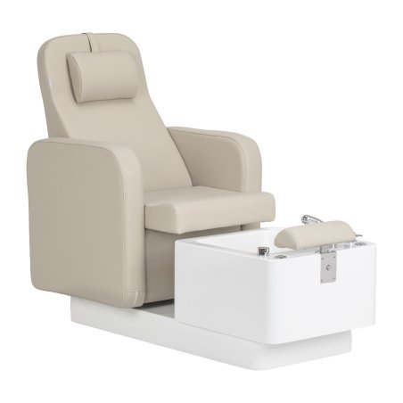 Professionele pedicurestoel Sillon Elysia SPA crème voor comfortabel werken in kapsalon, praktijk en beautystudio