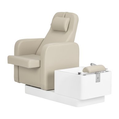 Professionele pedicurestoel Sillon Elysia SPA crème voor comfortabel werken in kapsalon, praktijk en beautystudio