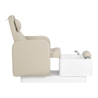Professionele pedicurestoel Sillon Elysia SPA crème voor comfortabel werken in kapsalon, praktijk en beautystudio