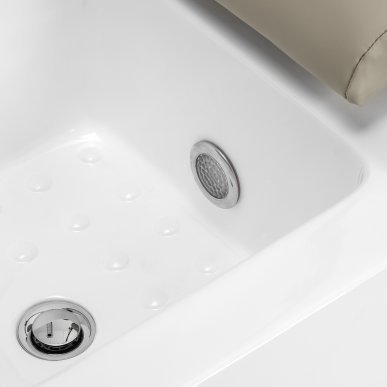 Professionele pedicurestoel Sillon Elysia SPA crème voor comfortabel werken in kapsalon, praktijk en beautystudio