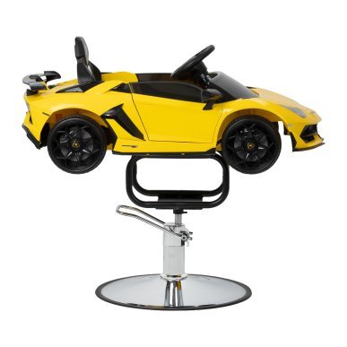 Kinderkappersstoel in autovorm Gabbiano Lamborghini voor kapsalon, barber en beauty studio met comfortabele klantpositie