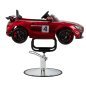 Kinderkappersstoel in Mercedes-auto-design Gabbiano voor kapsalon, comfortabele klantpositie en professionele saloninrichting