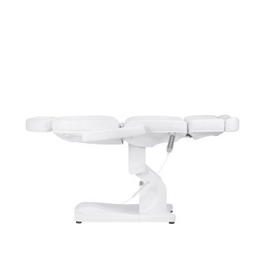 Elektrische behandelstoel Azzurro 708A met 4 motoren voor professioneel salonwerk, podologie en fysiotherapie wit