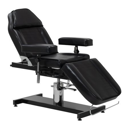 Professionele hydraulische tattoo stoel Pro Ink 210DH zwart met wiegfunctie voor salon, studio en specialistisch gebruik