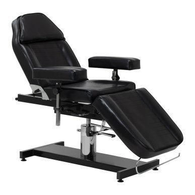 Professionele hydraulische tattoo stoel Pro Ink 210DH zwart met wiegfunctie voor salon, studio en specialistisch gebruik