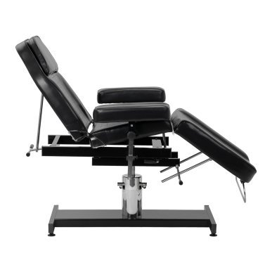 Professionele hydraulische tattoo stoel Pro Ink 210DH zwart met wiegfunctie voor salon, studio en specialistisch gebruik