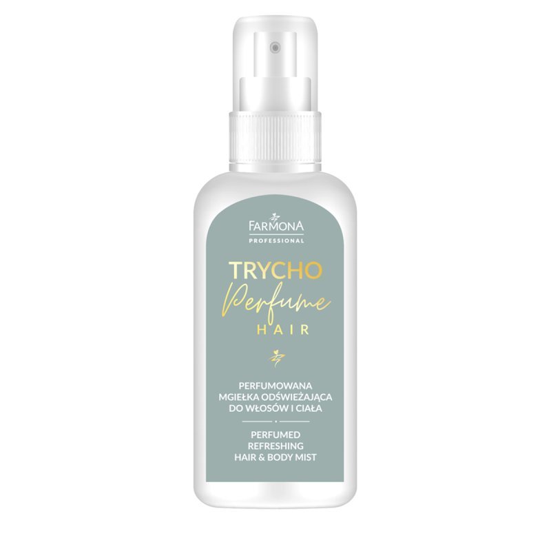 Verfrissende geparfumeerde mist Farmona TRYCHO PERFUME 50 ml voor haar en lichaam met hydratatie en bloemig-houtachtige geur Verfrissende geparfumeerde mist Farmona TRYCHO PERFUME 50 ml voor haar en lichaam met hydratatie en bloemig-houtachtige geur