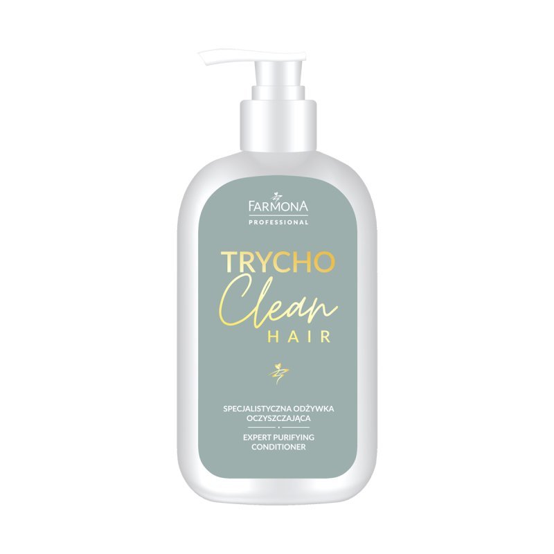 Reinigende conditioner Farmona TRYCHO CLEAN 900 ml voor vette hoofdhuid, minder talg en licht, zacht en glanzend haar