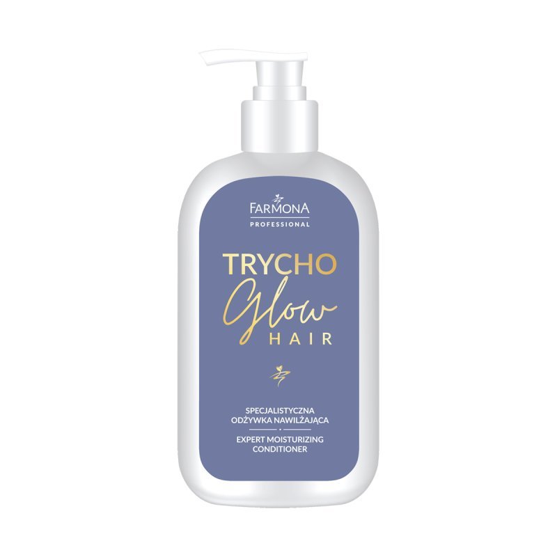 Hydraterende conditioner Farmona TRYCHO GLOW 900 ml voor professionele haarverzorging met regeneratie, zachtheid en glans Hydraterende conditioner Farmona TRYCHO GLOW 900 ml voor professionele haarverzorging met regeneratie, zachtheid en glans