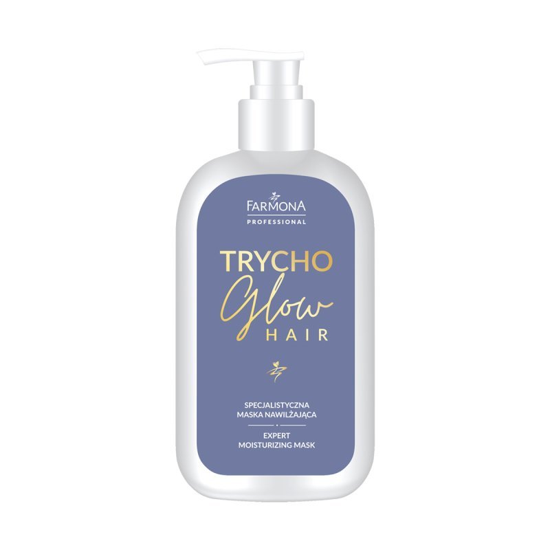 Hydraterend haarmasker Farmona TRYCHO GLOW 375 ml voor intensieve verzorging en herstel van de haarvezel Hydraterend haarmasker Farmona TRYCHO GLOW 375 ml voor intensieve verzorging en herstel van de haarvezel