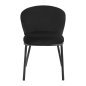 Professionele stoel 4Rico Linea zwart met velours bekleding voor salon, receptie, wachtkamer, kantoor en interieur