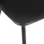 Professionele stoel 4Rico Linea zwart met velours bekleding voor salon, receptie, wachtkamer, kantoor en interieur
