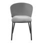 Comfortabele stoel 4Rico Linea grijs met velours bekleding voor salon, receptie, wachtruimte, kantoor of interieur