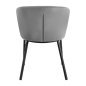 Comfortabele stoel 4Rico Linea grijs met velours bekleding voor salon, receptie, wachtruimte, kantoor of interieur