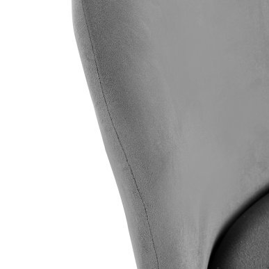 Comfortabele stoel 4Rico Linea grijs met velours bekleding voor salon, receptie, wachtruimte, kantoor of interieur