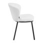 Professionele stoel 4Rico Linea wit met velours bekleding en zwarte poten voor beautysalon, receptie, kantoor en interieur Professionele stoel 4Rico Linea wit met velours bekleding en zwarte poten voor beautysalon, receptie, kantoor en interieur