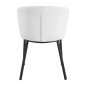Professionele stoel 4Rico Linea wit met velours bekleding en zwarte poten voor beautysalon, receptie, kantoor en interieur Professionele stoel 4Rico Linea wit met velours bekleding en zwarte poten voor beautysalon, receptie, kantoor en interieur