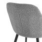 Professionele stoel 4Rico Intra in grijstinten met zachte sherpa bekleding voor salon, receptie, wachtkamer en kantoor