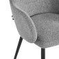 Professionele stoel 4Rico Intra in grijstinten met zachte sherpa bekleding voor salon, receptie, wachtkamer en kantoor