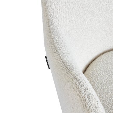 Comfortabele stoel 4Rico Intra wit met sherpa bekleding voor kapsalon, receptie, wachtruimte, kantoor of interieur