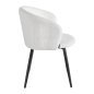 Witte stoel 4Rico Asola met sherpa bekleding voor schoonheidssalon, receptie, wachtruimte, kantoor en modern interieur