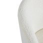 Witte stoel 4Rico Asola met sherpa bekleding voor schoonheidssalon, receptie, wachtruimte, kantoor en modern interieur