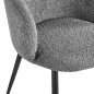 Professionele stoel 4Rico Verso in grijstinten met zachte sherpa-bekleding voor salon, kantoor en modern interieur