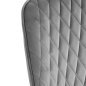 Professionele stoel 4Rico Vetro grijs met velours bekleding, rugsteun en decoratieve stiksels voor salon en receptie Professionele stoel 4Rico Vetro grijs met velours bekleding, rugsteun en decoratieve stiksels voor salon en receptie