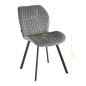Professionele stoel 4Rico Vetro grijs met velours bekleding, rugsteun en decoratieve stiksels voor salon en receptie Professionele stoel 4Rico Vetro grijs met velours bekleding, rugsteun en decoratieve stiksels voor salon en receptie