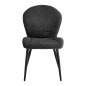 Professionele stoel 4Rico Lucente zwart met sherpa bekleding en geprofileerde rugleuning voor salon, receptie en interieur Professionele stoel 4Rico Lucente zwart met sherpa bekleding en geprofileerde rugleuning voor salon, receptie en interieur