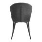 Professionele stoel 4Rico Lucente zwart met sherpa bekleding en geprofileerde rugleuning voor salon, receptie en interieur Professionele stoel 4Rico Lucente zwart met sherpa bekleding en geprofileerde rugleuning voor salon, receptie en interieur