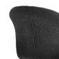 Professionele stoel 4Rico Lucente zwart met sherpa bekleding en geprofileerde rugleuning voor salon, receptie en interieur Professionele stoel 4Rico Lucente zwart met sherpa bekleding en geprofileerde rugleuning voor salon, receptie en interieur