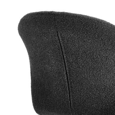 Professionele stoel 4Rico Lucente zwart met sherpa bekleding en geprofileerde rugleuning voor salon, receptie en interieur