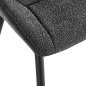 Professionele stoel 4Rico Lucente zwart met sherpa bekleding en geprofileerde rugleuning voor salon, receptie en interieur Professionele stoel 4Rico Lucente zwart met sherpa bekleding en geprofileerde rugleuning voor salon, receptie en interieur
