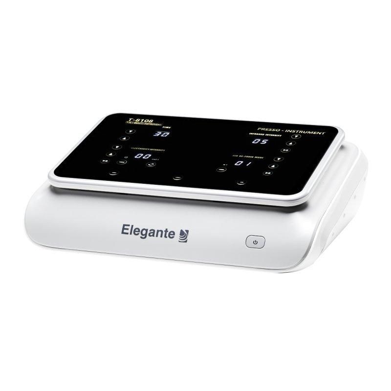 Professioneel pressotherapieapparaat Elegante Platinum T8108 met infrarood en elektrostimulatie voor lichaamsbehandelingen Professioneel pressotherapieapparaat Elegante Platinum T8108 met infrarood en elektrostimulatie voor lichaamsbehandelingen