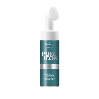 Reinigingsschuim voor make-up Farmona Pure Icon 150 ml met siliconenborstel voor een schone, gehydrateerde huid
