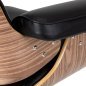 Hairdressing chair Gabbiano Florencja in black and walnut with a black base