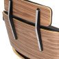Hairdressing chair Gabbiano Florencja in black and walnut with a black base