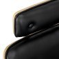 Hairdressing chair Gabbiano Florencja in black and walnut with a black base