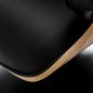 Hairdressing chair Gabbiano Florencja in black and walnut with a black base