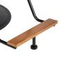 Hairdressing chair Gabbiano Florencja in black and walnut with a black base