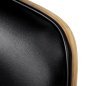 Hairdressing chair Gabbiano Florencja in black and walnut with a black base