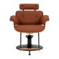 Hairdressing chair Gabbiano Florencja in brown with a black base