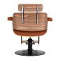 Hairdressing chair Gabbiano Florencja in brown with a black base